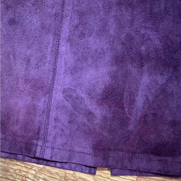 Brandon Thomas Suede leather skirt size 14 (f6 - Picture 3 of 14
